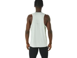 Cheap ASICS MEN RACE SINGLET Performance Black/Light Sage
