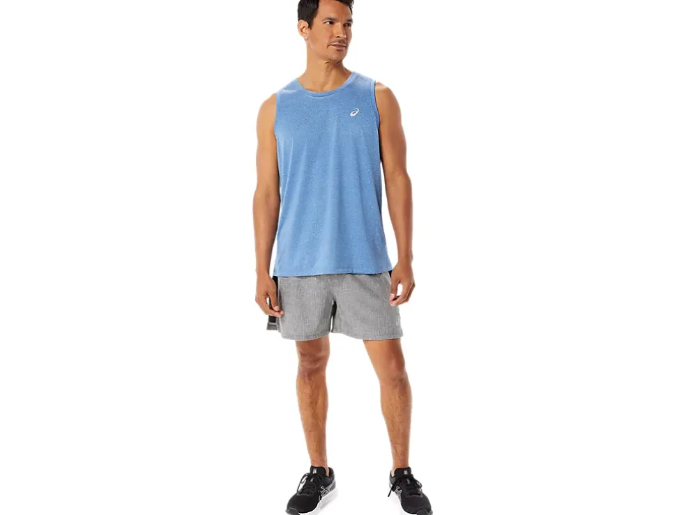 Fashion ASICS MEN READY SET 5IN SHORT Dark Grey Heather/Performance Black