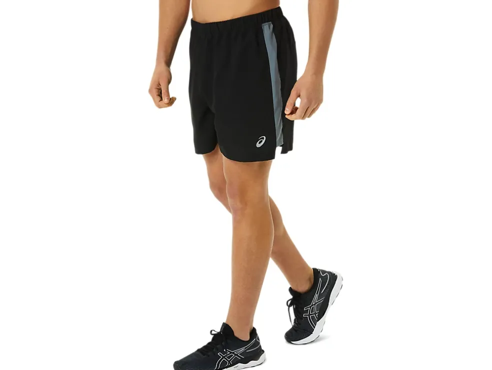 New ASICS MEN READY SET 5IN SHORT Performance Black