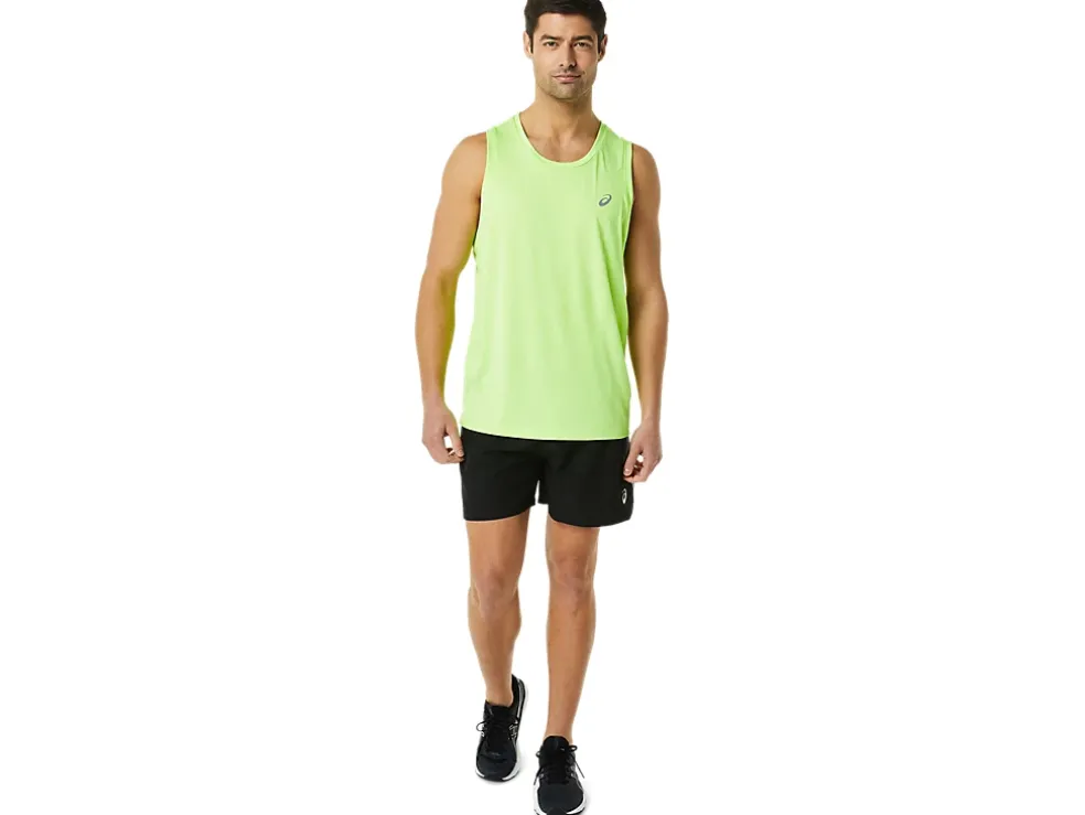 New ASICS MEN READY SET 5IN SHORT Performance Black