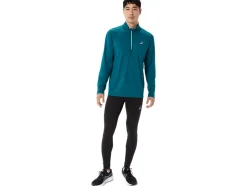 Outlet ASICS MEN READY-SET HALF ZIP Velvet Pine/New Leaf