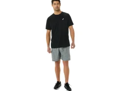 Clearance ASICS MEN READY-SET 7IN SHORT Dark Grey Heather/Performance Black