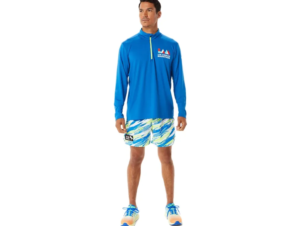 Best ASICS MEN READY-SET 5IN SHORT LAM Hazard Green