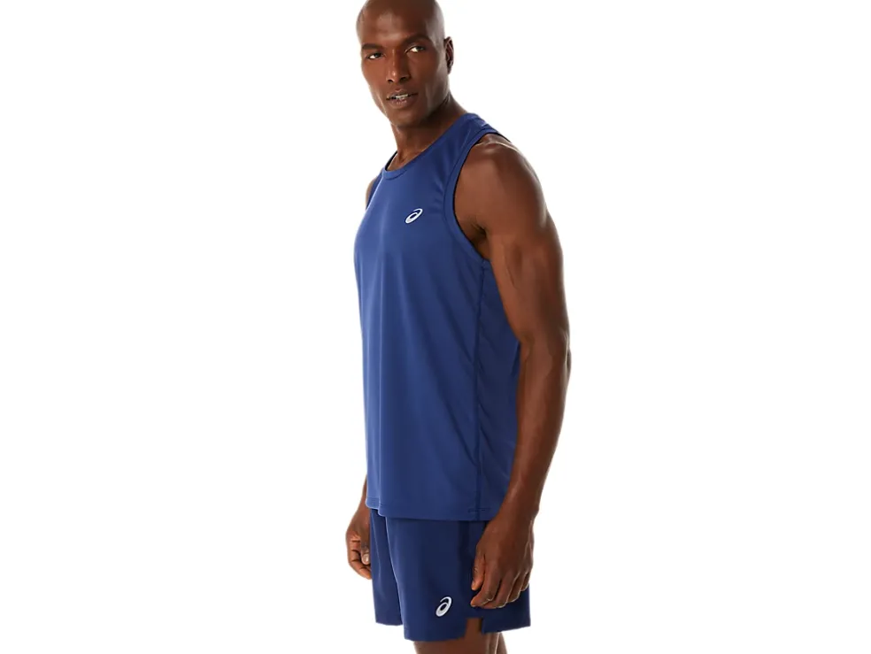 Cheap ASICS MEN READY-SET LYTE SINGLET Indigo Blue