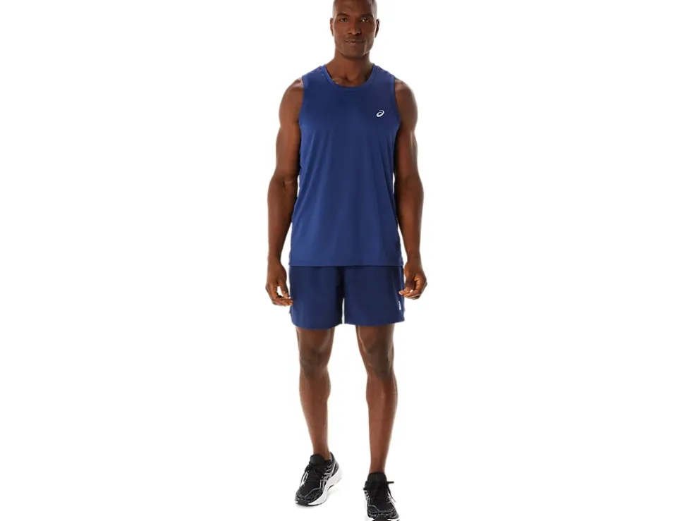 Cheap ASICS MEN READY-SET LYTE SINGLET Indigo Blue
