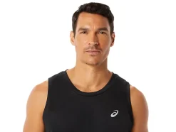 Discount ASICS MEN READY-SET LYTE SINGLET Performance Black