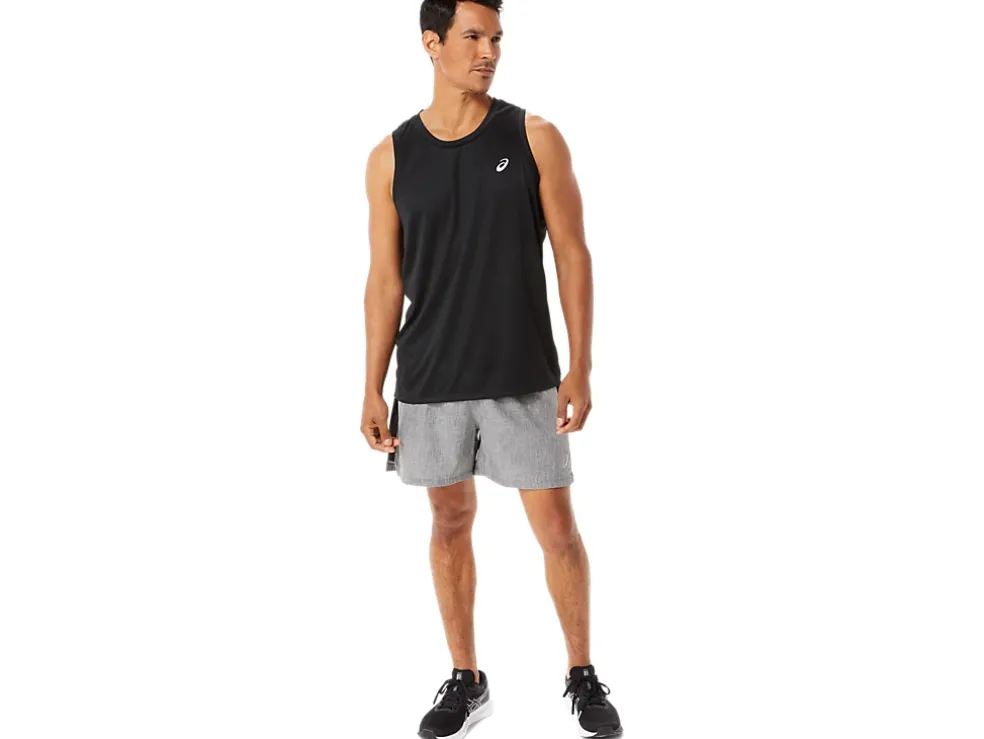 Discount ASICS MEN READY-SET LYTE SINGLET Performance Black