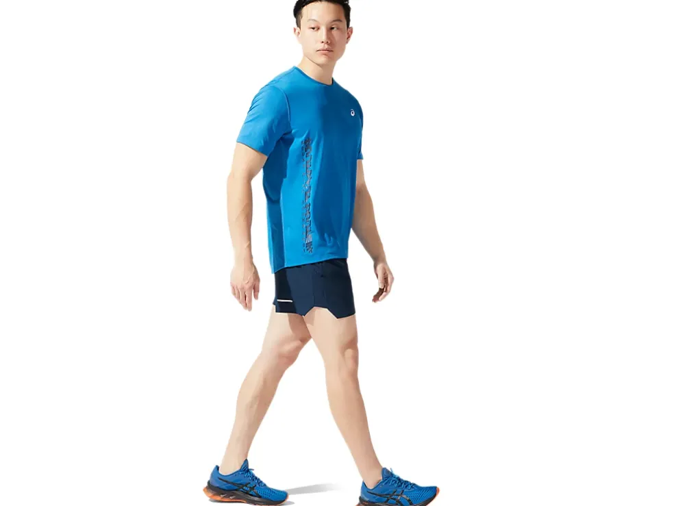 Cheap ASICS MEN ROAD 5IN SHORT French Blue