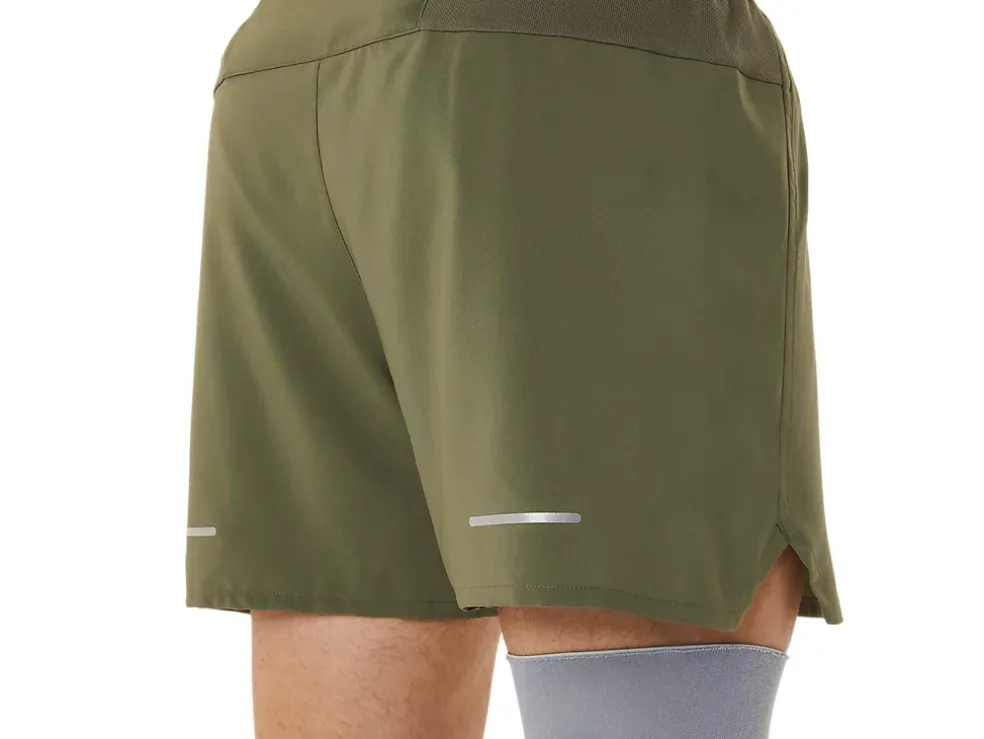 Cheap ASICS MEN ROAD 5IN SHORT Mantle Green