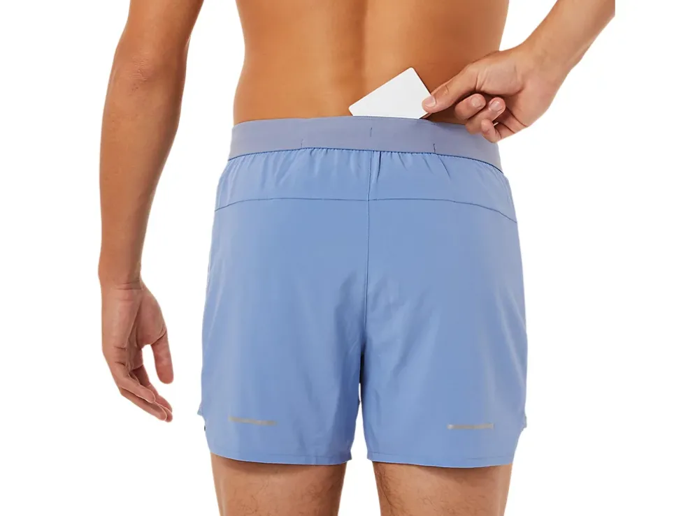 Online ASICS MEN ROAD 5IN SHORT Blue Harmony