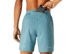 Hot ASICS MEN ROAD 2-N-1 7IN SHORT Foggy Teal/Ocean Haze