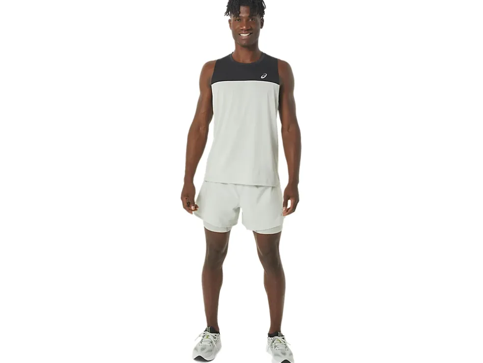 Outlet ASICS MEN ROAD 2-N-1 5IN SHORT Light Sage