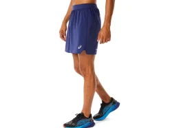 New ASICS MEN ROAD 2-N-1 7IN SHORT Indigo Blue/Indigo Blue