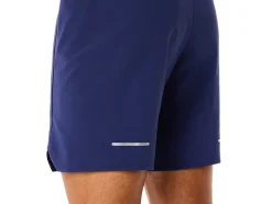 New ASICS MEN ROAD 2-N-1 7IN SHORT Indigo Blue/Indigo Blue