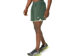 Cheap ASICS MEN ROAD 2-N-1 5IN SHORT Rain Forest/Dried Leaf Green
