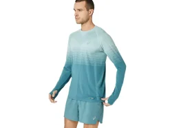 Clearance ASICS MEN SEAMLESS LONG SLEEVE TOP Ocean Haze/Foggy Teal