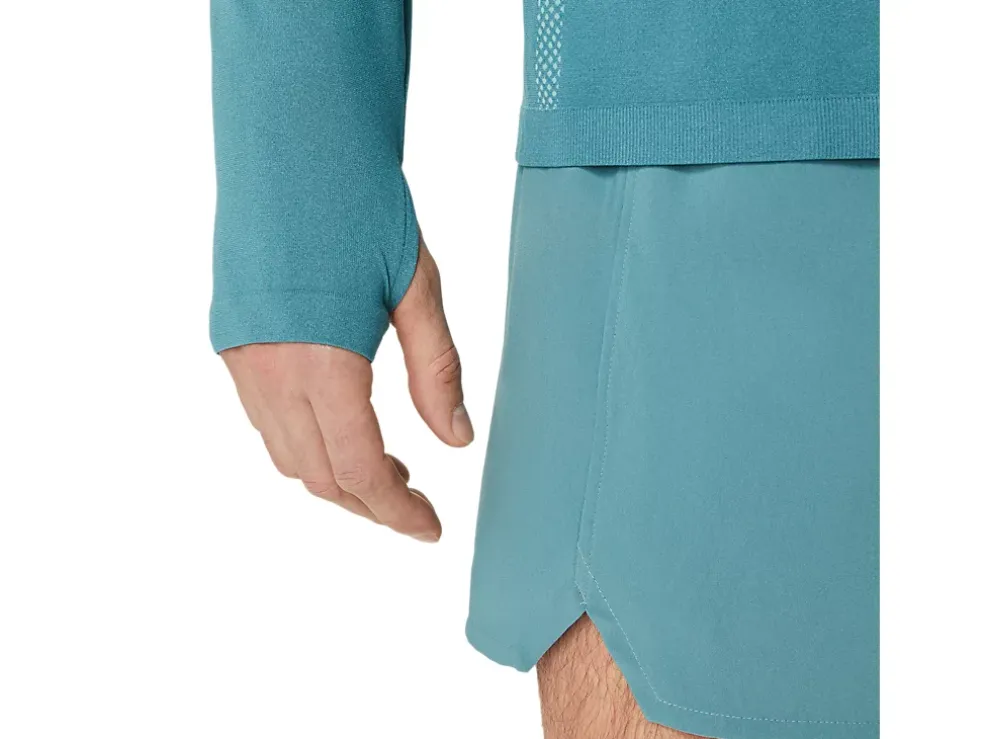 Clearance ASICS MEN SEAMLESS LONG SLEEVE TOP Ocean Haze/Foggy Teal