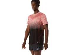 Store ASICS MEN SEAMLESS SHORT SLEEVE TOP Performance Black/Spice Latte