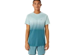 Hot ASICS MEN SEAMLESS SHORT SLEEVE TOP Ocean Haze/Foggy Teal