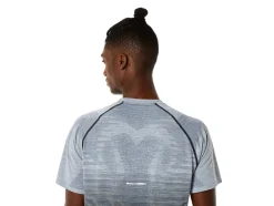 Fashion ASICS MEN SEAMLESS SHORT SLEEVE TOP Performance Black/Carrier Grey