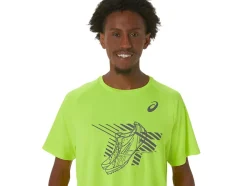 Store ASICS MEN SHOES GRAPHIC SHORT SLEEVE TOP Safety Yellow