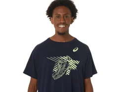 Outlet ASICS MEN SHOES GRAPHIC SHORT SLEEVE TOP Midnight