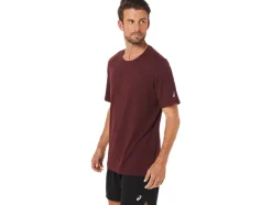 Store ASICS MEN SHORT SLEEVE HTHR TECH TOP Deep Mars Heather