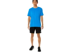 Store ASICS MEN SHORT SLEEVE HTHR TECH TOP Electric Blue Heather