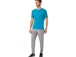 Shop ASICS MEN SHORT SLEEVE HTHR TECH TOP Teal Blue
