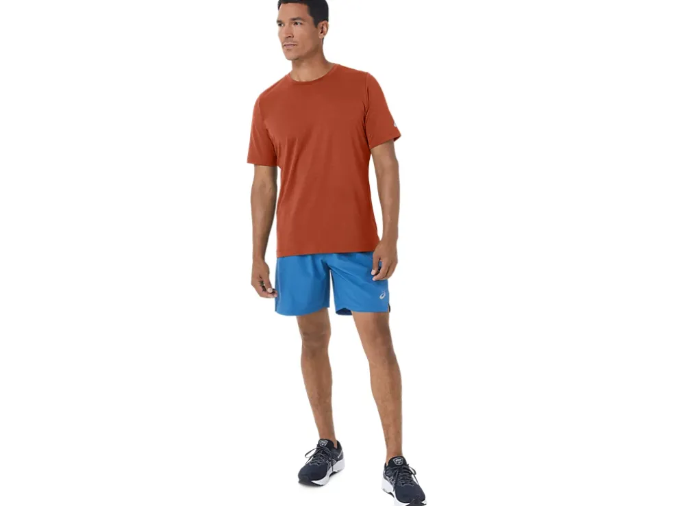Discount ASICS MEN SHORT SLEEVE HTHR TECH TOP Spice Latte Heather
