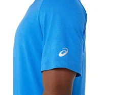 Online ASICS MEN SHORT SLEEVE HTHR TECH TOP Tuna Blue Heather