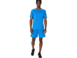 Online ASICS MEN SHORT SLEEVE HTHR TECH TOP Tuna Blue Heather