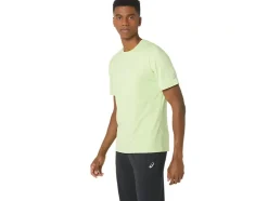 Cheap ASICS MEN SHORT SLEEVE HTHR TECH TOP Lime Green Heather