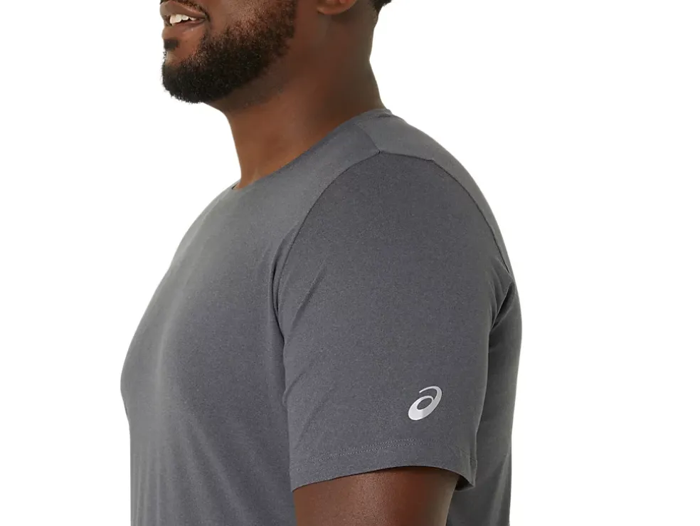 Flash Sale ASICS MEN SHORT SLEEVE HTHR TECH TOP Dark Grey Heather
