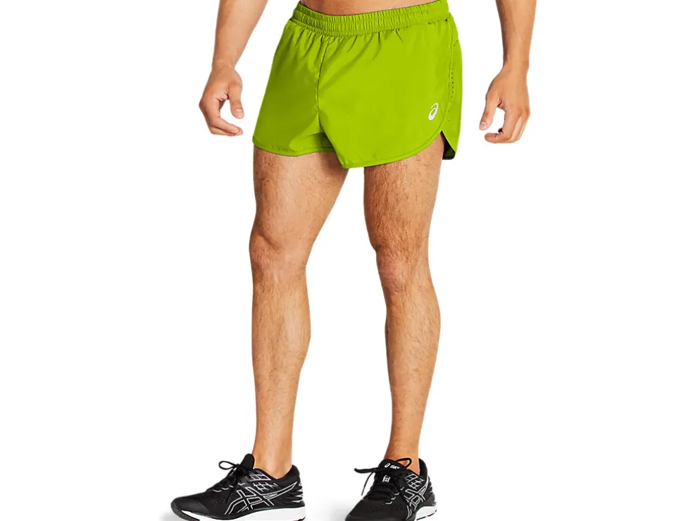 Discount ASICS MEN SPLIT SHORT Lime Zest