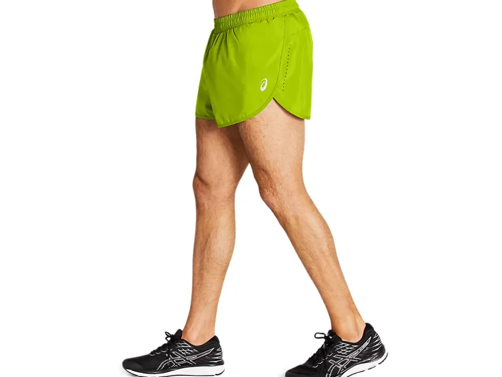 Discount ASICS MEN SPLIT SHORT Lime Zest