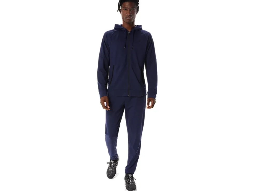Outlet ASICS MEN TECH FULL ZIP HOODIE Peacoat/Perf Black