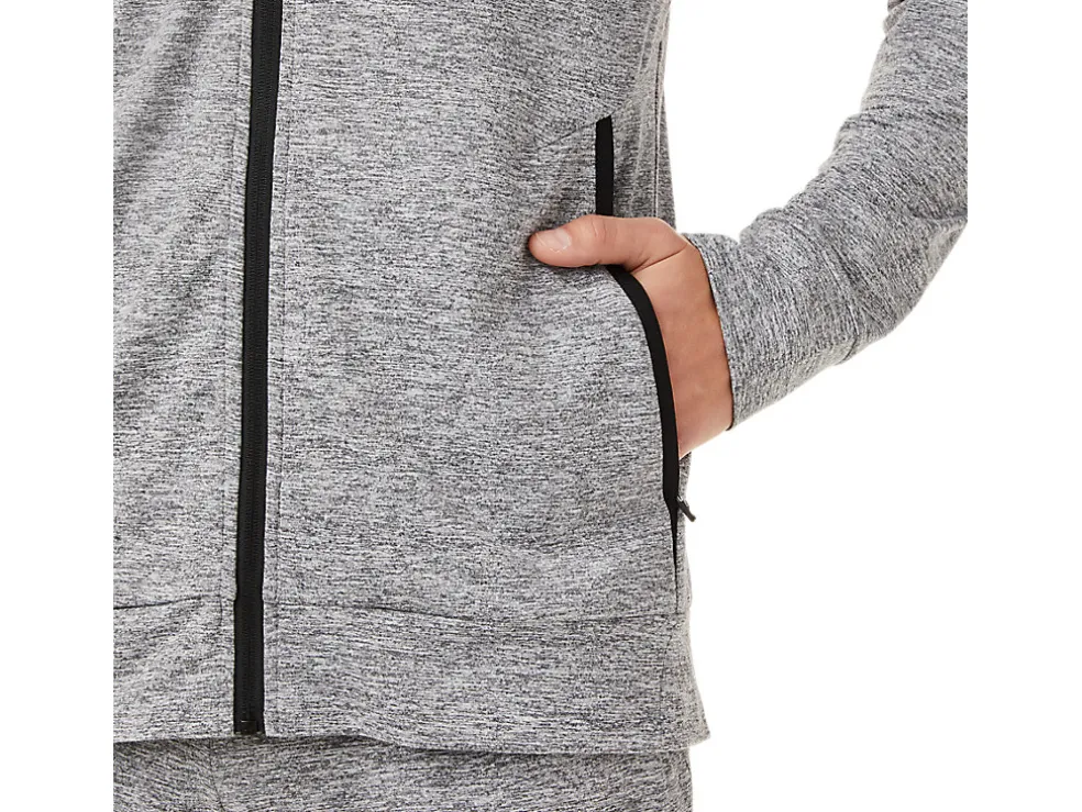 Outlet ASICS MEN TECH FULL ZIP HOODIE Carrier Grey Heather