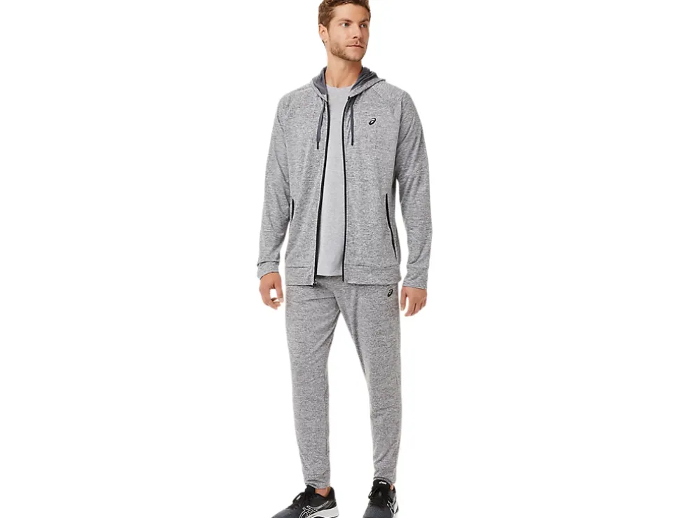 Outlet ASICS MEN TECH FULL ZIP HOODIE Carrier Grey Heather