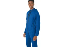 Fashion ASICS MEN TECH FZ HOODIE 2.0 Tuna Blue Spacedye