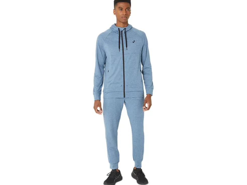 Store ASICS MEN TECH FZ HOODIE 2.0 Steel Blue Spacedye
