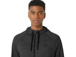 Fashion ASICS MEN TECH FZ HOODIE 2.0 Graphite Grey Spacedye