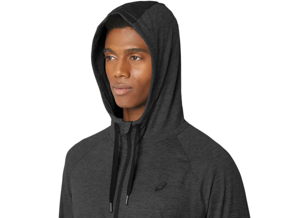 Fashion ASICS MEN TECH FZ HOODIE 2.0 Graphite Grey Spacedye
