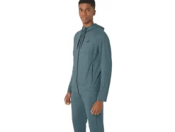 Outlet ASICS MEN TECH FZ HOODIE 2.0 Foggy Teal Spacedye