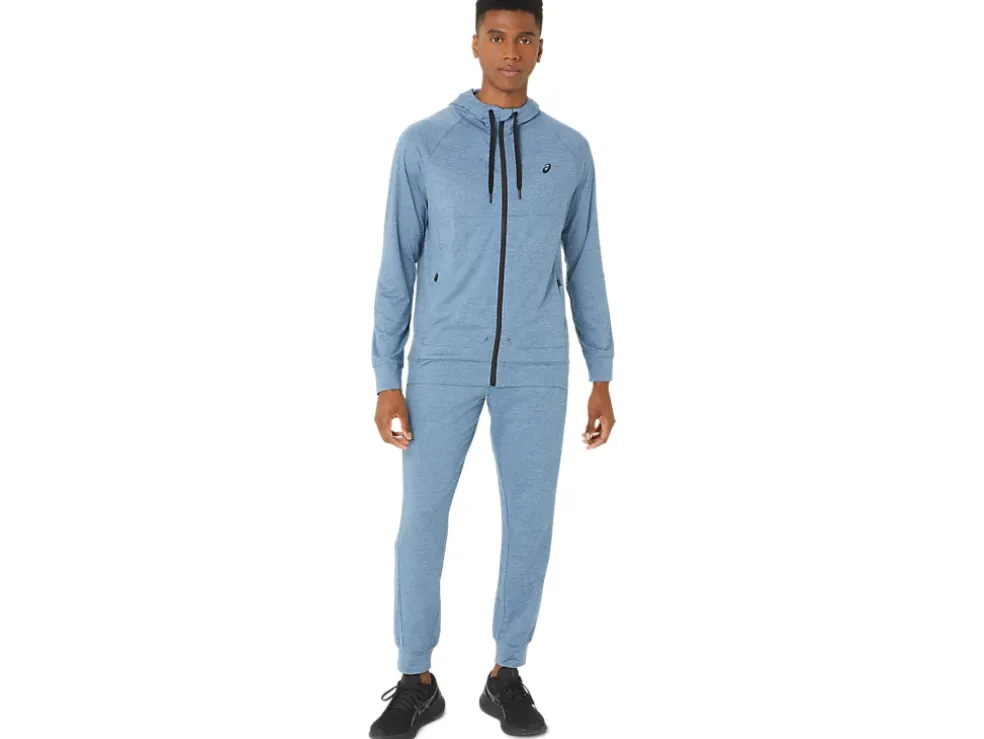 Discount ASICS MEN TECH PANT 2.0 Steel Blue Spacedye