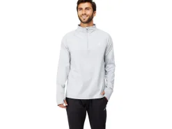 Hot ASICS MEN THERMOPOLIS QUARTER ZIP Light Grey Heather