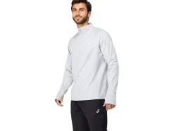 Hot ASICS MEN THERMOPOLIS QUARTER ZIP Light Grey Heather