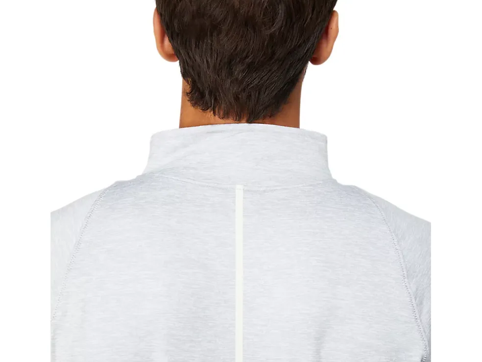 Hot ASICS MEN THERMOPOLIS QUARTER ZIP Light Grey Heather