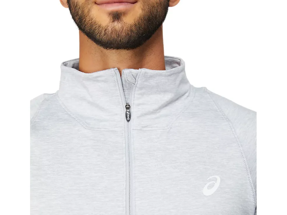 Hot ASICS MEN THERMOPOLIS QUARTER ZIP Light Grey Heather