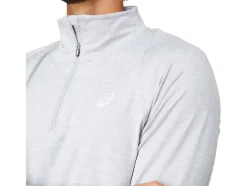 Hot ASICS MEN THERMOPOLIS QUARTER ZIP Light Grey Heather